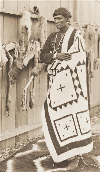 ADAM CLARK VROMAN (1856-1916) Native figure with blanket.                                                                                        